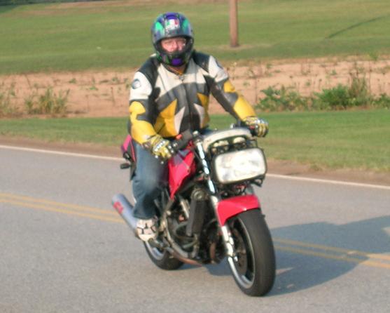[Conducting a test ride on the Paso.]