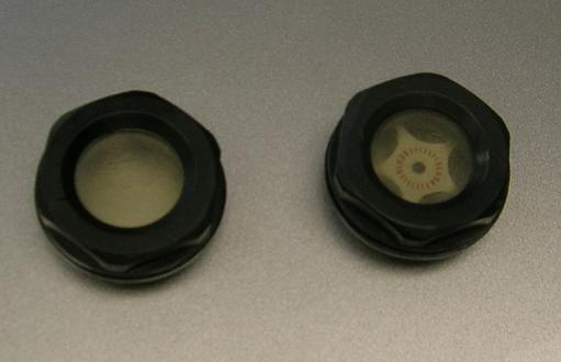 [Both sight glasses from the 650 Pantah engine that I bought from a guy on eBay.]